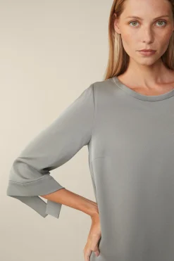 Crepe-Kleid In H-Linie In