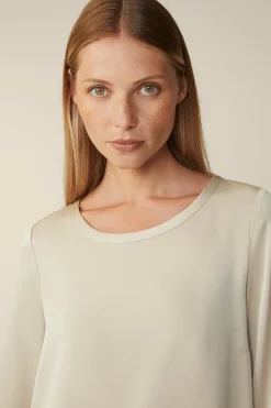 Crepe-Kleid In H-Linie In