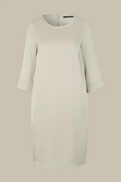 Crepe-Kleid In H-Linie In