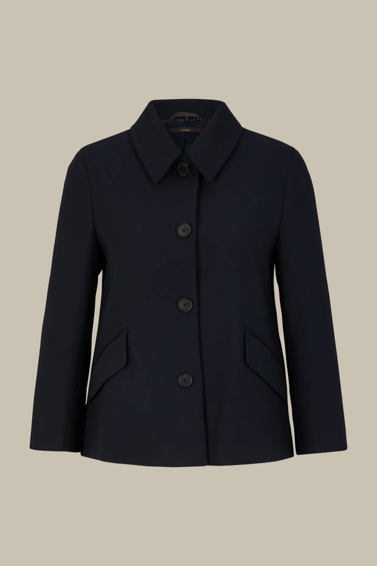 Crepe-Kurz-Blazer In