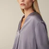 Crepe-Langarm-Bluse In