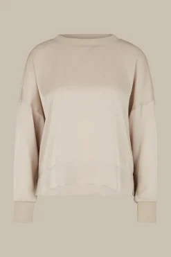 Crepe-Langarm-Bluse In
