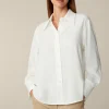 Crepe-Langarm-Hemd-Bluse In