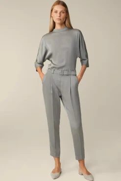 Crepe-Overall Mit Bundfalte In