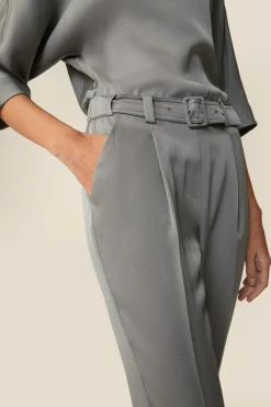 Crepe-Overall Mit Bundfalte In