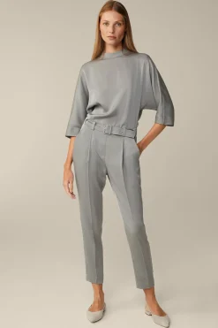 Crepe-Overall Mit Bundfalte In