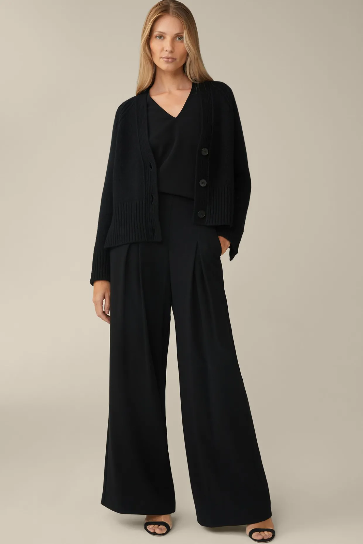 Crepe-Palazzo-Hose In