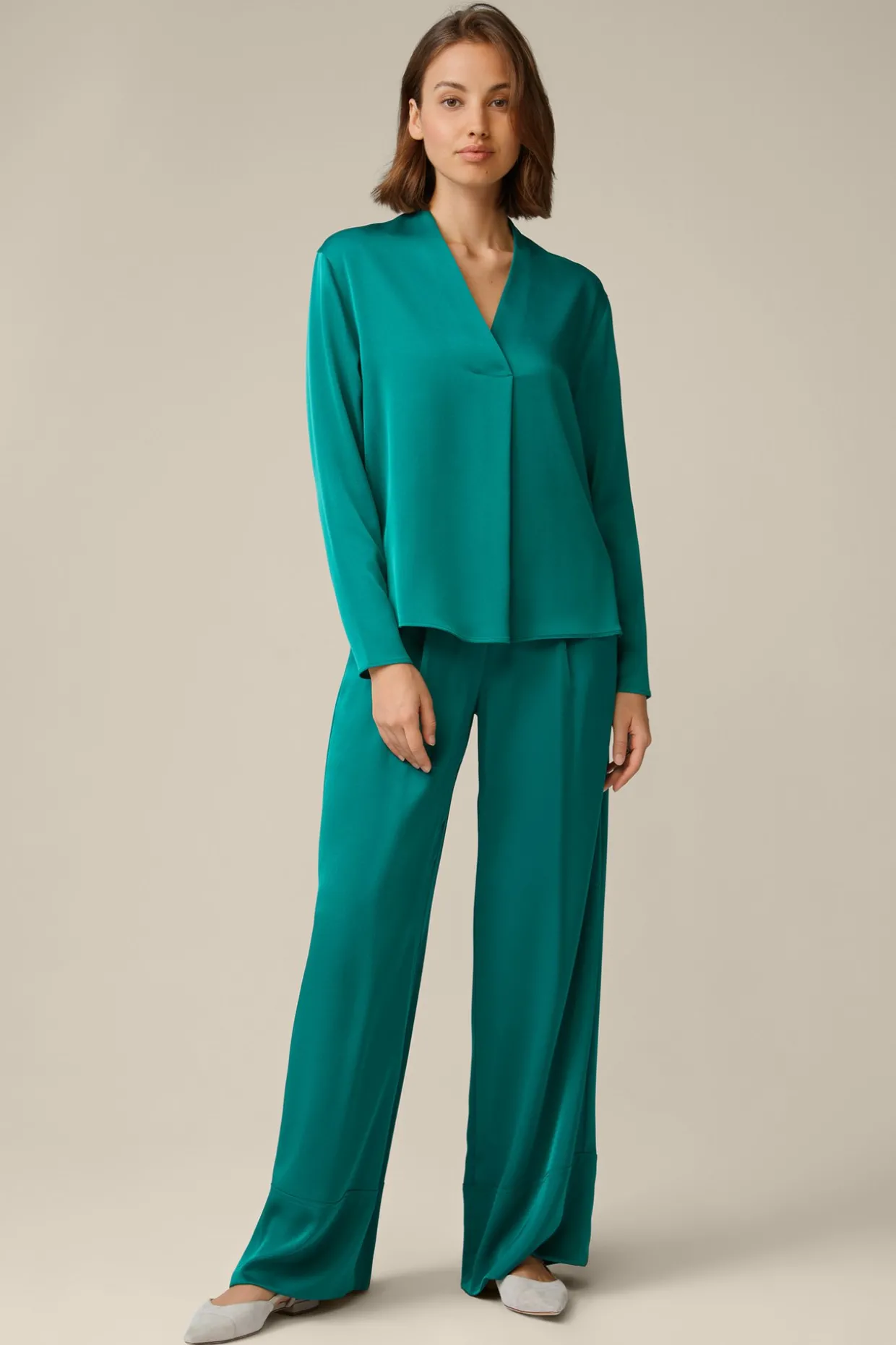 Crepe-Palazzo-Hose In