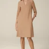 Crepe-Shift-Kleid In