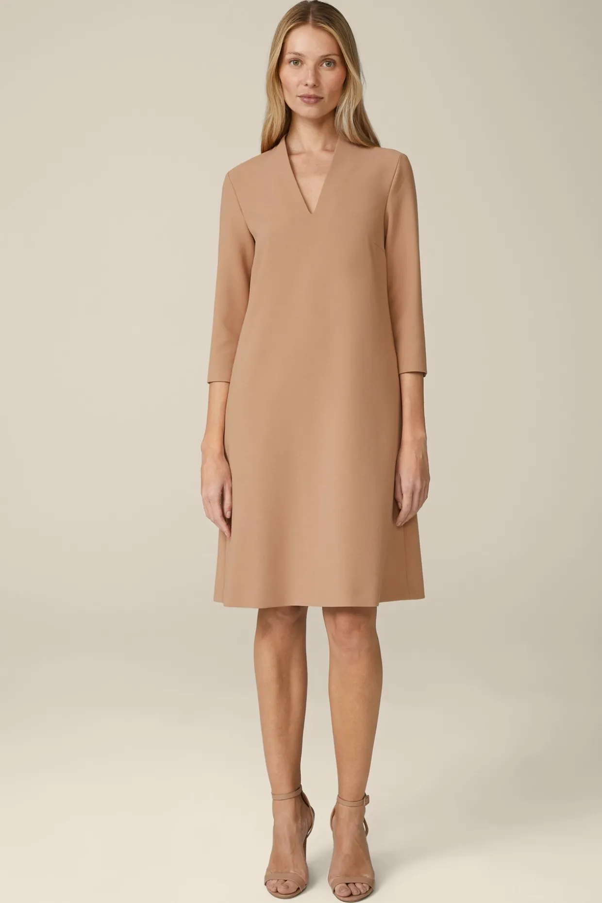 Crepe-Shift-Kleid In