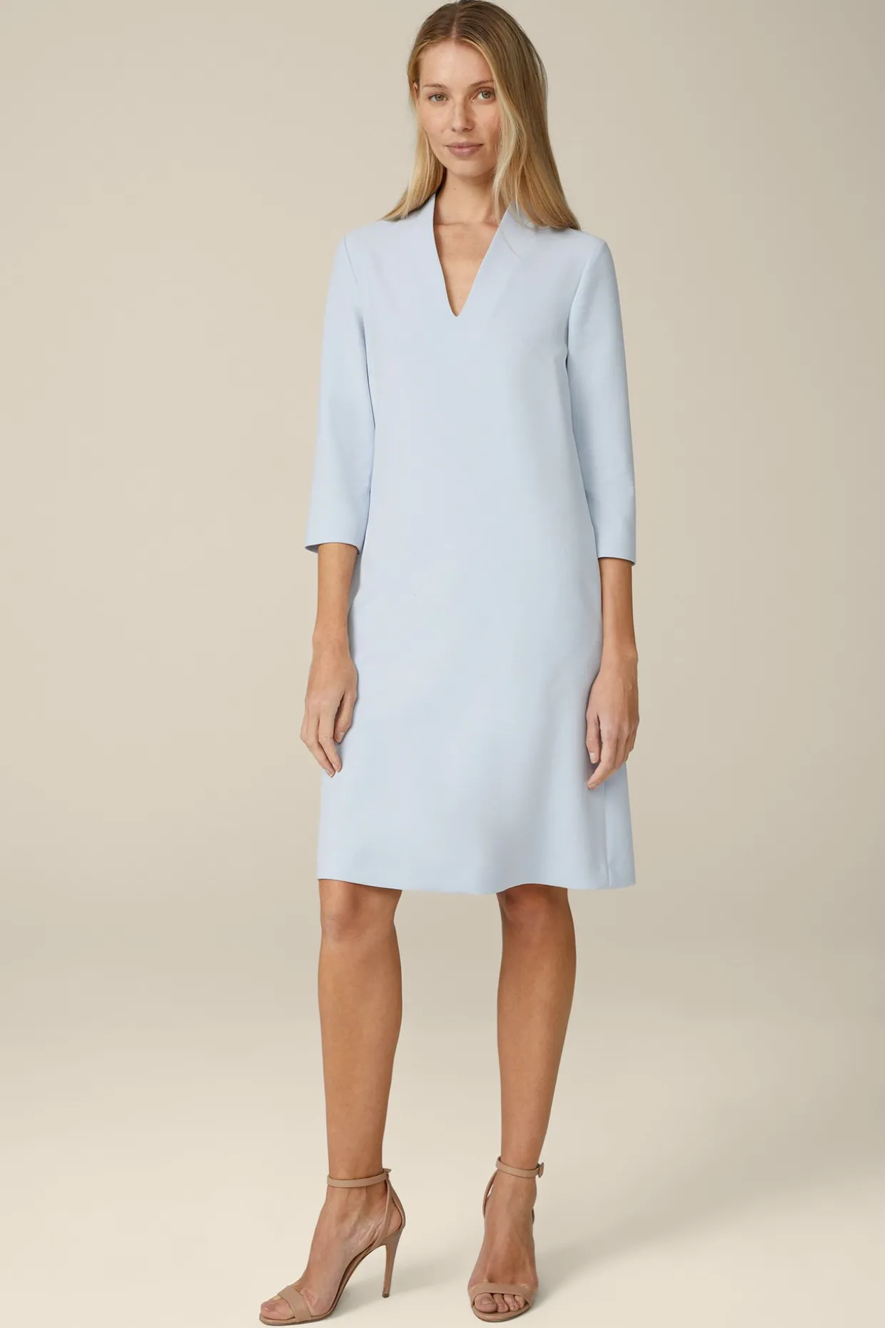 Crepe-Shift-Kleid In