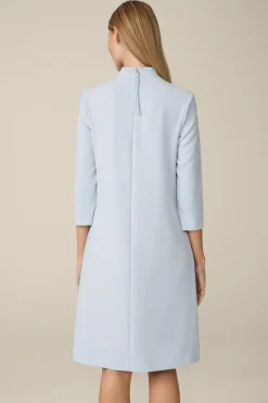 Crepe-Shift-Kleid In