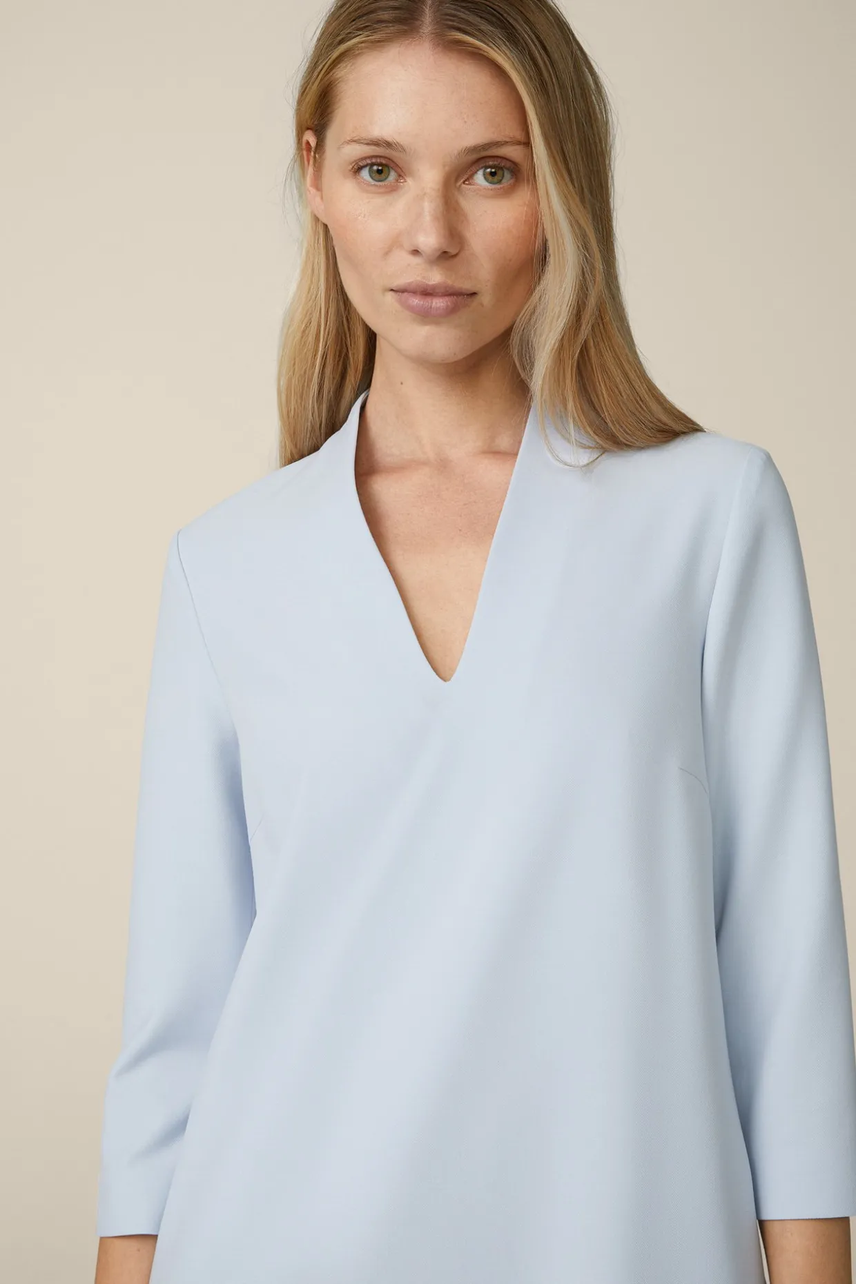 Crepe-Shift-Kleid In