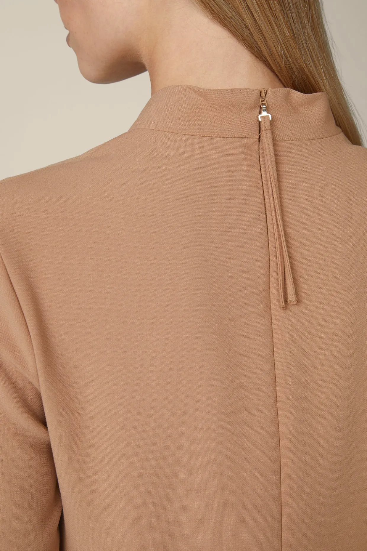 Crepe-Shift-Kleid In
