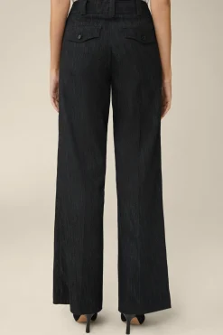 Denim-Palazzo-Hose In