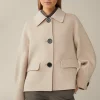 Double-Wollmix-Cape-Jacke Mit Cashmere In