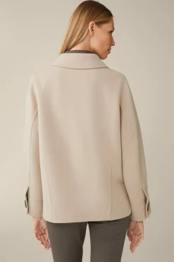 Double-Wollmix-Cape-Jacke Mit Cashmere In