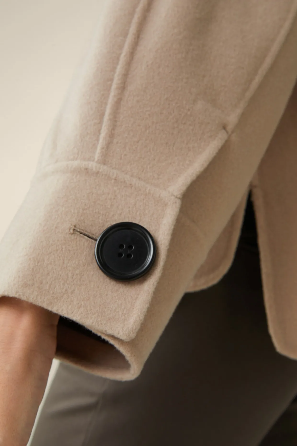 Double-Wollmix-Cape-Jacke Mit Cashmere In