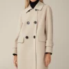 Double-Wollmix-Doppelreiher-Mantel Mit Cashmere In