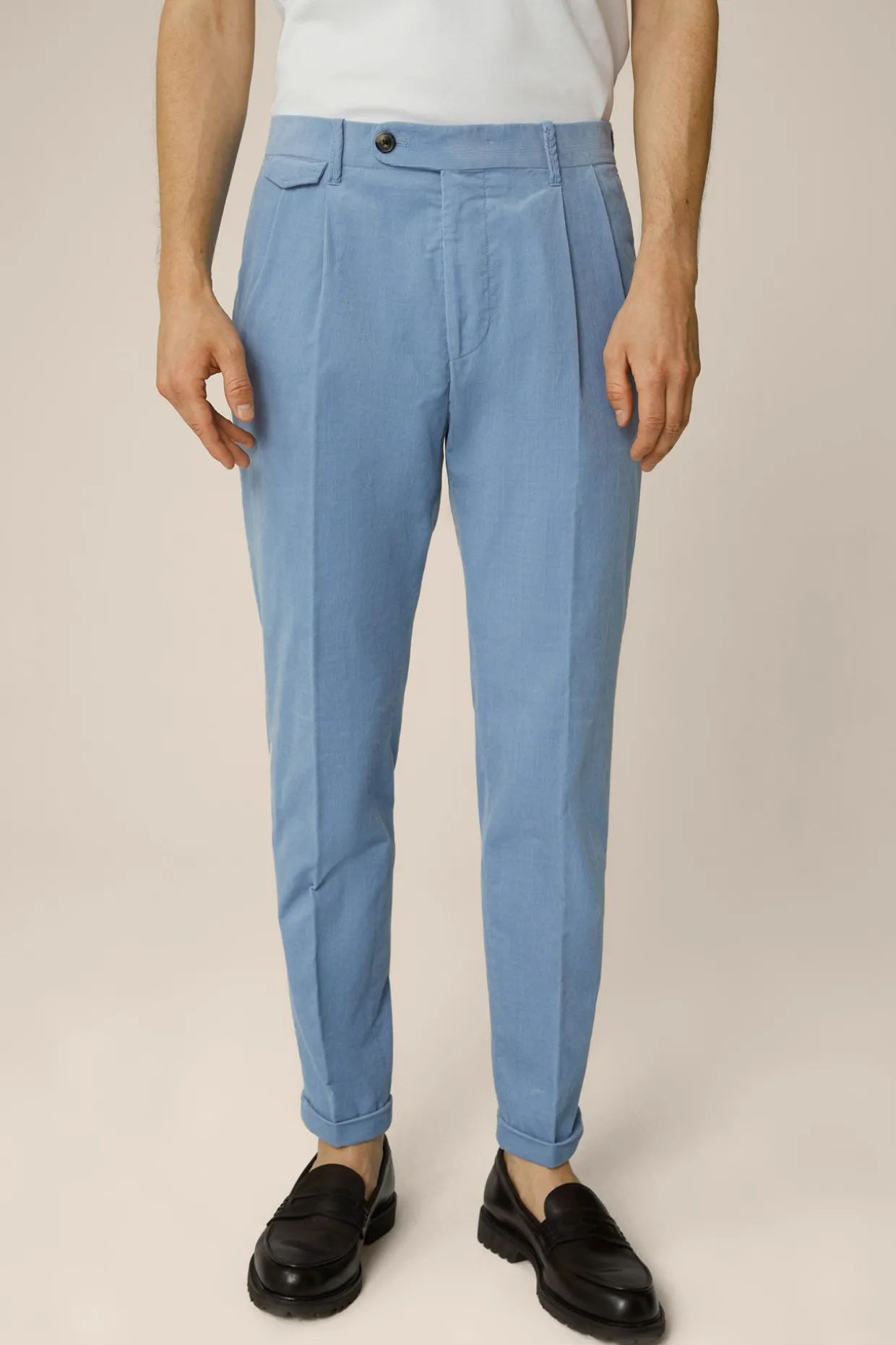 Feincord-Baukasten-Hose Sapo Mit Bundfalte In