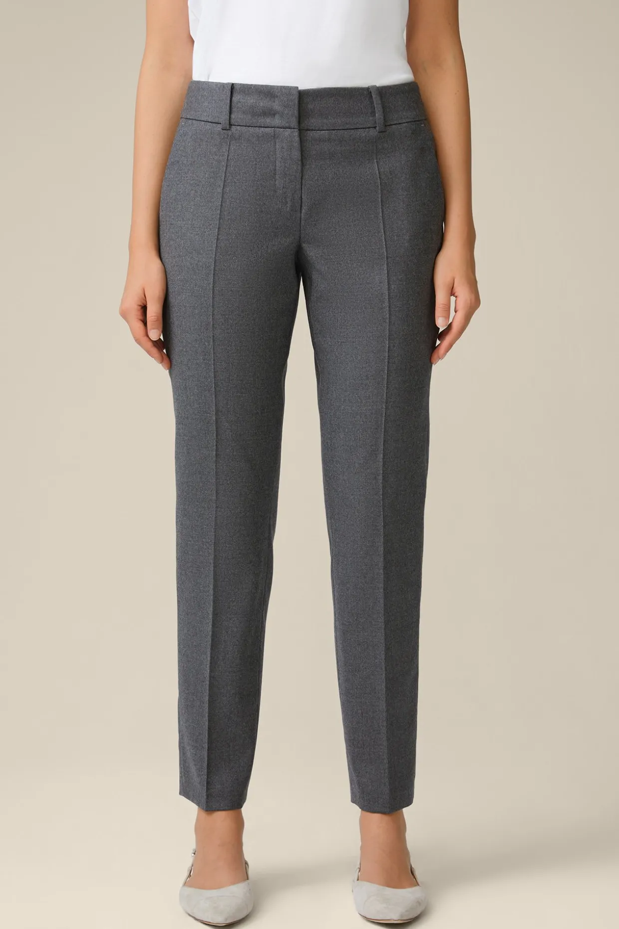 Flanell-Anzug-Hose In Grau