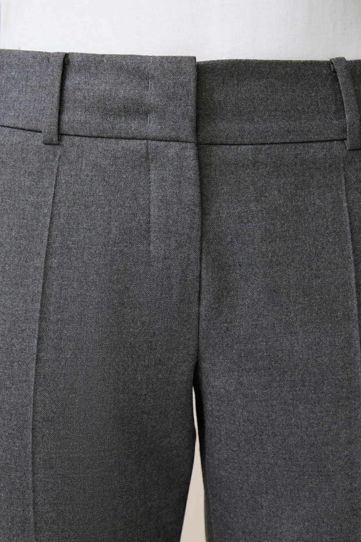 Flanell-Anzug-Hose In Grau