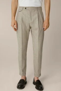 Flanell-Baukasten-Hose Serpo Mit Kreidestreifen In