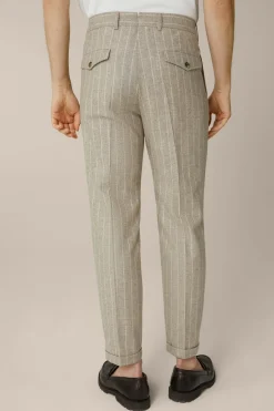 Flanell-Baukasten-Hose Serpo Mit Kreidestreifen In