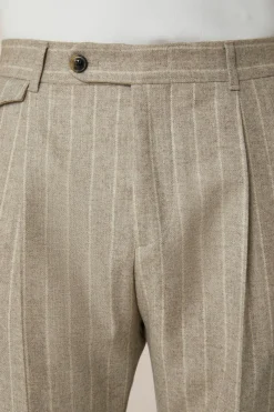 Flanell-Baukasten-Hose Serpo Mit Kreidestreifen In