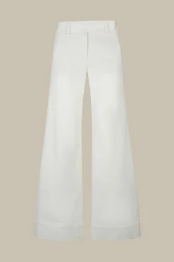 Gabardine-Palazzo-Hose In
