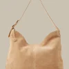 Hobo-Bag Aus Veloursleder In