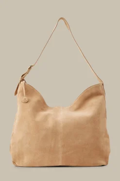 Hobo-Bag Aus Veloursleder In