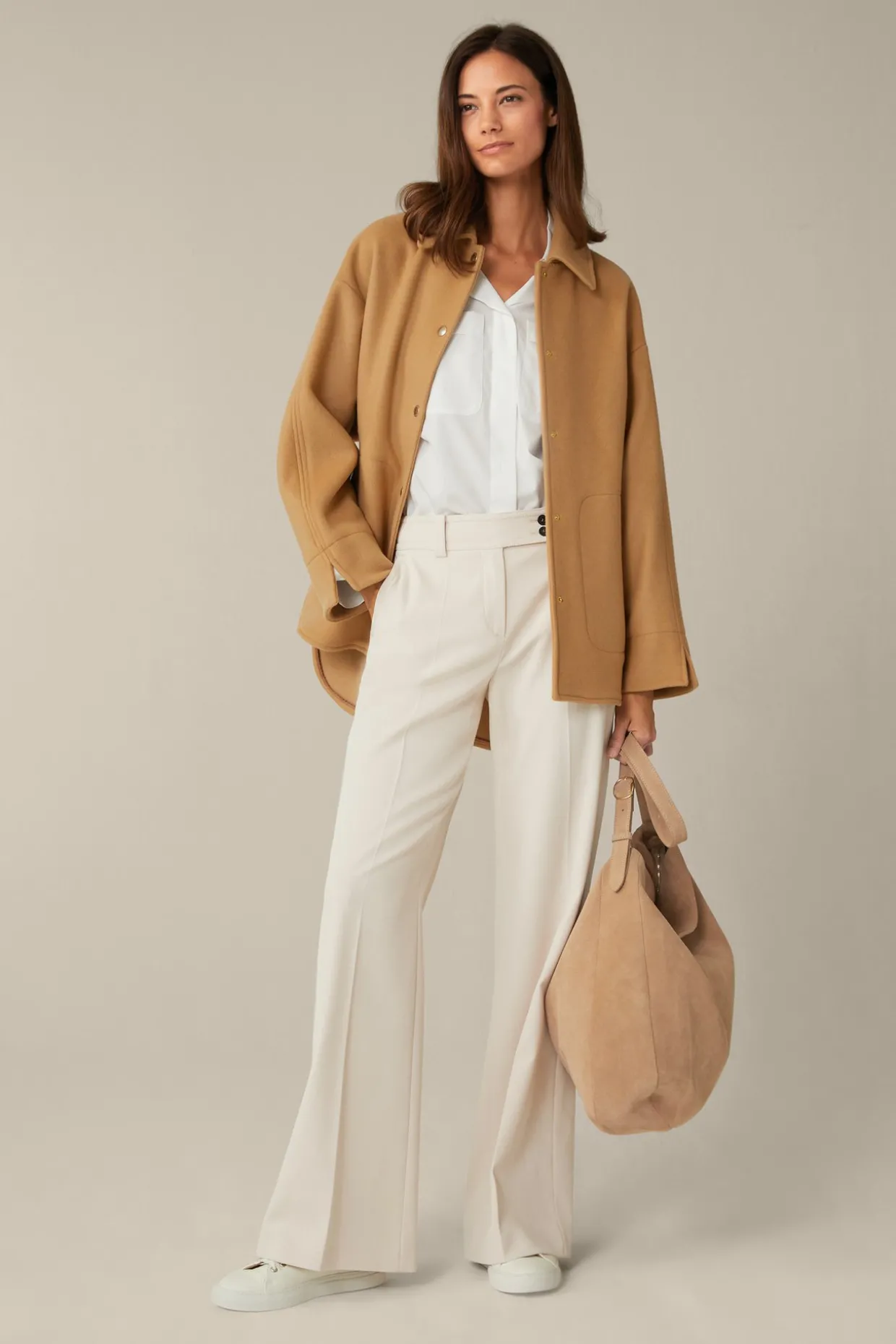 Hobo-Bag Aus Veloursleder In