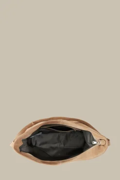 Hobo-Bag Aus Veloursleder In