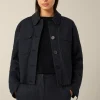Jeans-Blazer-Jacke In Dark Denim Blue