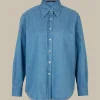 Jeans-Hemdbluse In Light Blue Washed