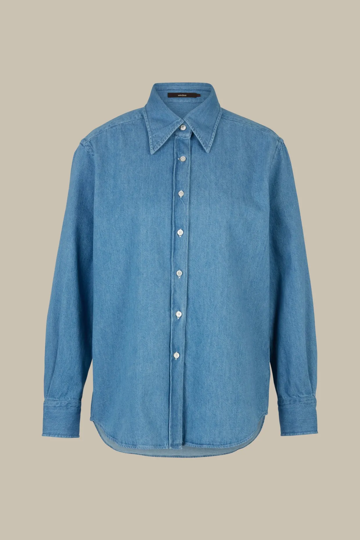 Jeans-Hemdbluse In Light Blue Washed