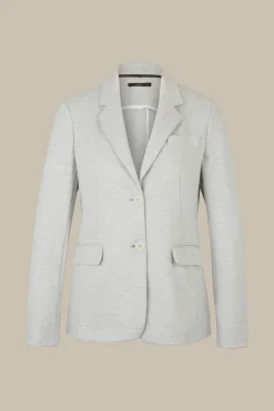 Jersey-Blazer In Hell Ecru Gemustert