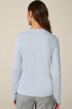 Jersey-Langarm-Shirt Aus Tencel In