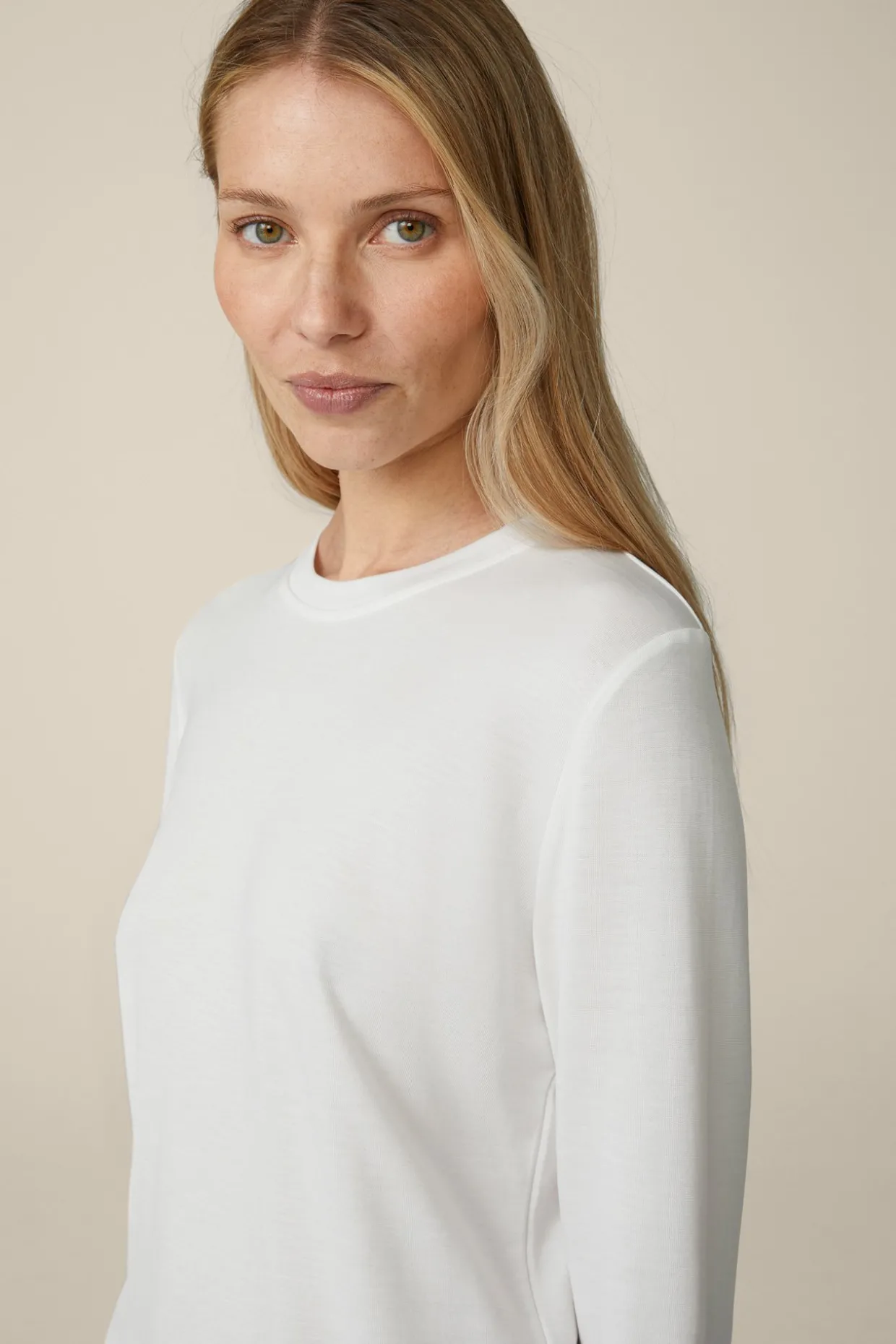 Jersey-Langarm-Shirt Aus Tencel In