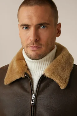 Lamm-Leder-Jacke Mezzano Mit Hemdkragen In