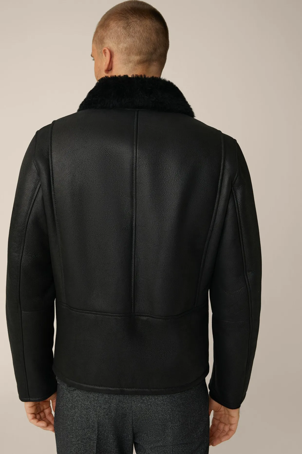 Lamm-Leder-Jacke Mezzano Mit Hemdkragen In