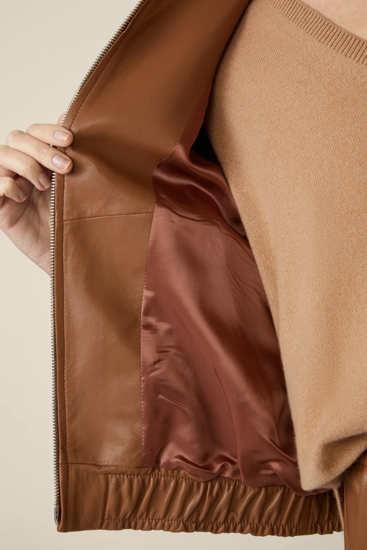 Lammnappa-Leder-Blouson In