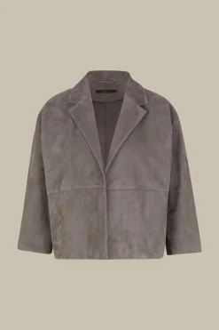 Lammvelours-Lederjacke In