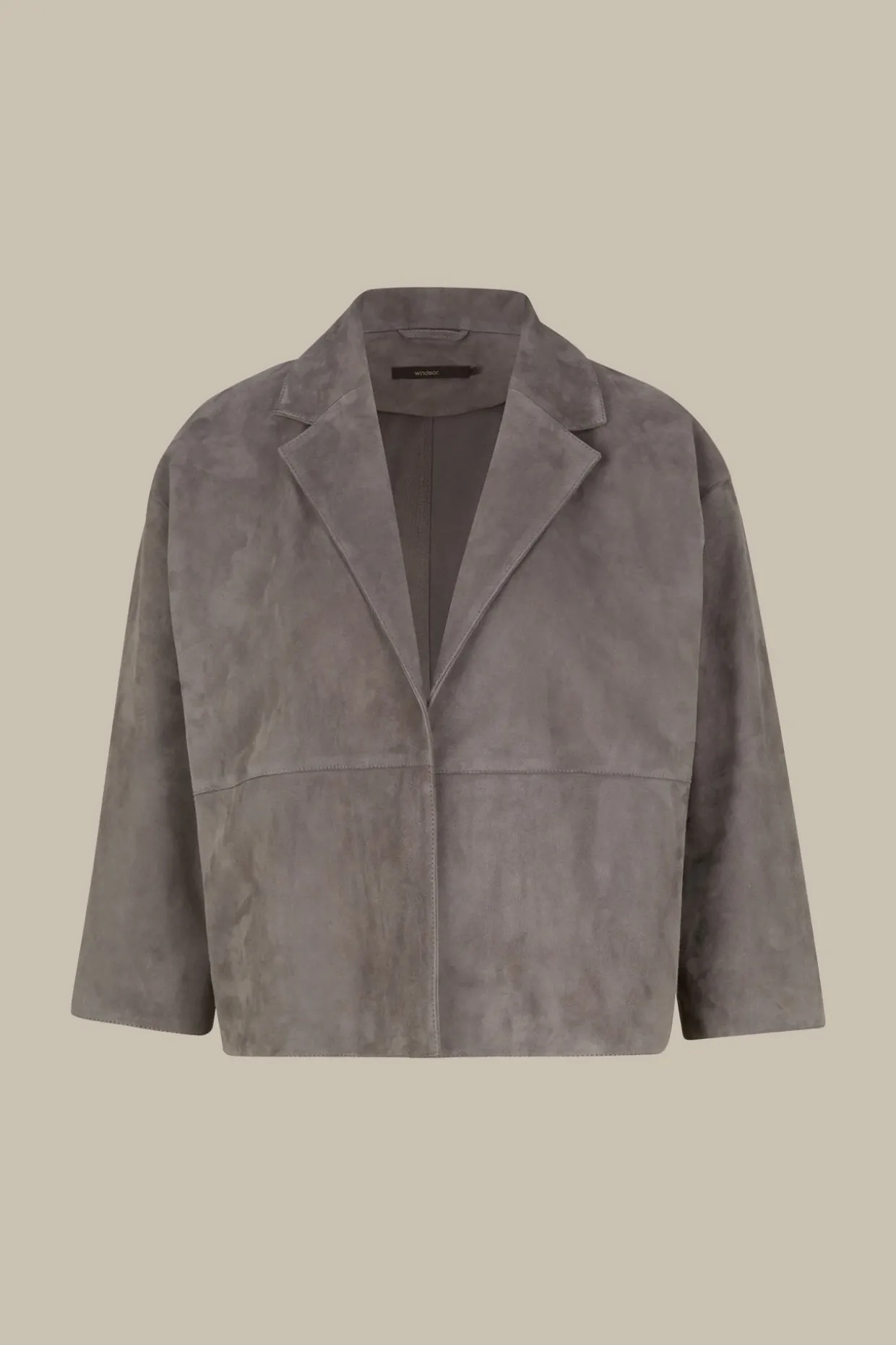 Lammvelours-Lederjacke In