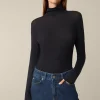 Lyocell-Wool-Rollkragen-Pullover In Dunkelblau
