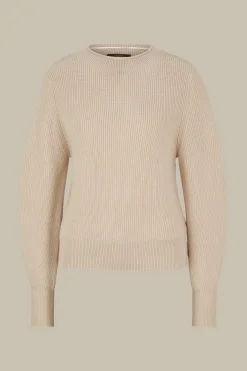 Merino-Strick-Pullover Mit Stehkragen In