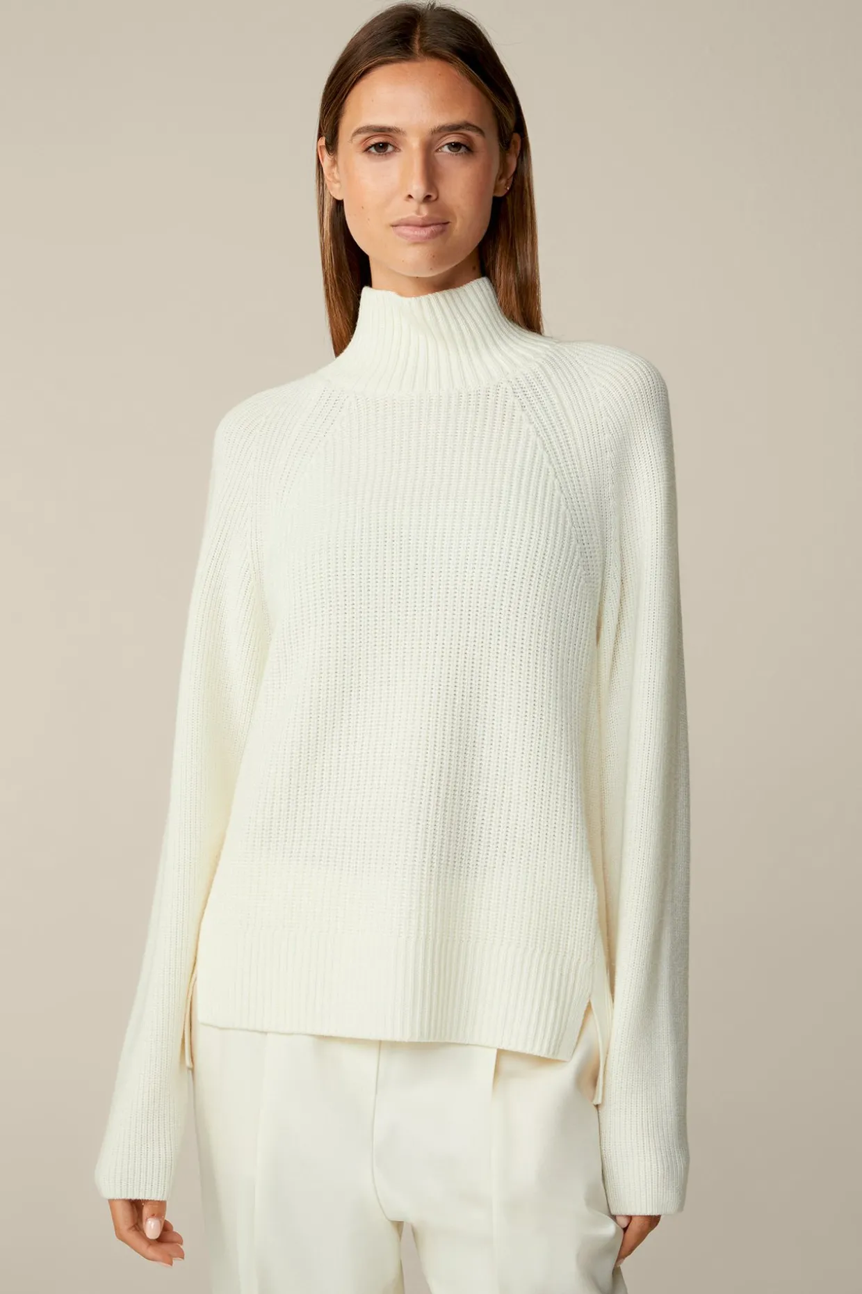 Merino-Strick-Rollkragen-Pullover In