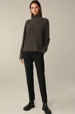 Merino-Strick-Rollkragen-Pullover In