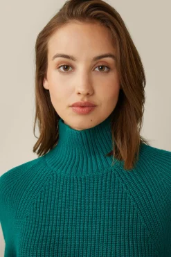 Merino-Strick-Rollkragen-Pullover In